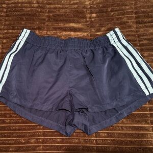 PacSun Dark Blue Athletic Shorts with White Stripes